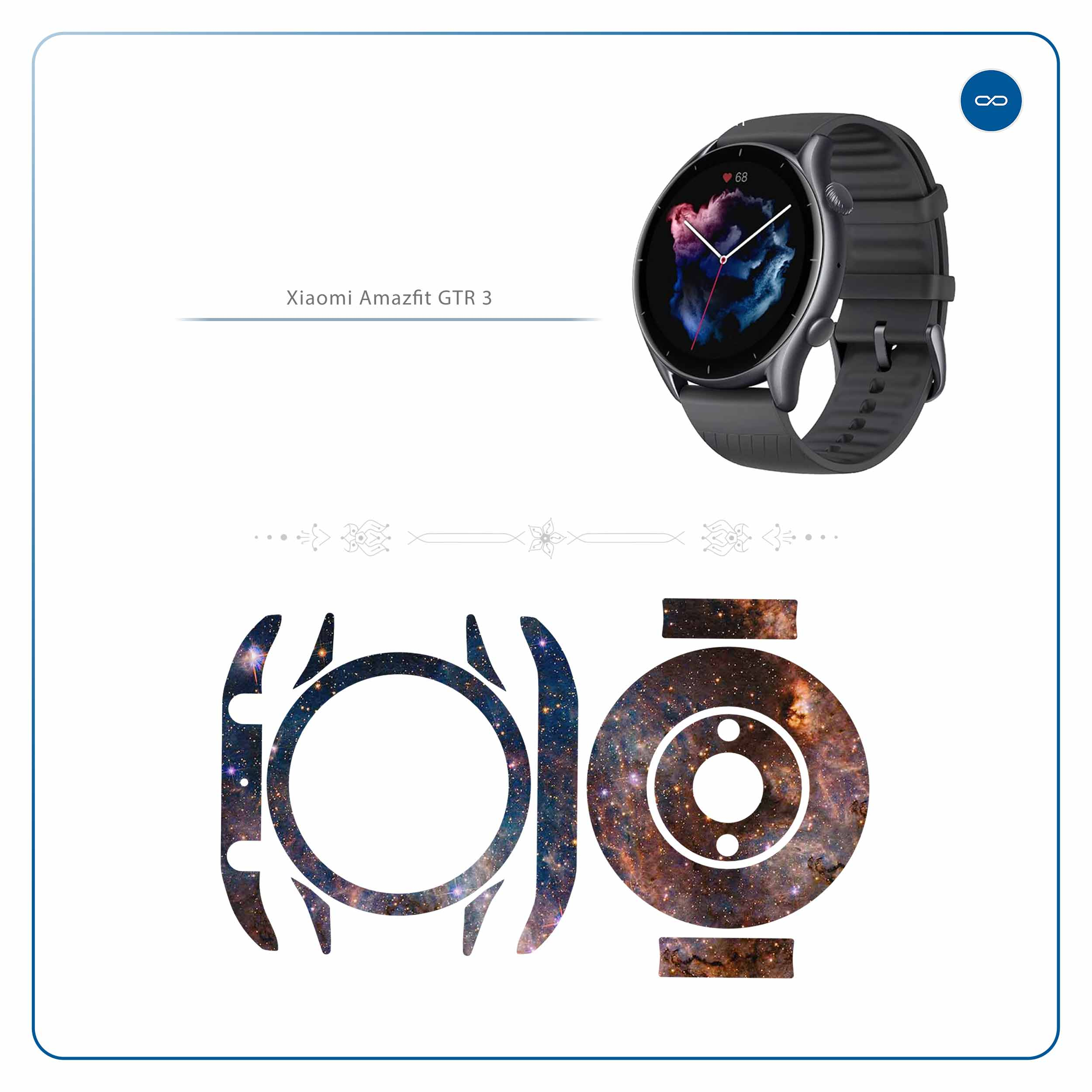 برچسب ماهوت طرح Universe-by-NASA-6 مناسب برای ساعت هوشمند آمازفیت  GTR 3