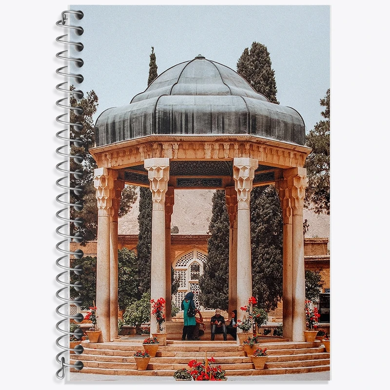 دفتر زبان 50 برگ خندالو مدل دو خط طرح حافظیه شیراز کد F1625