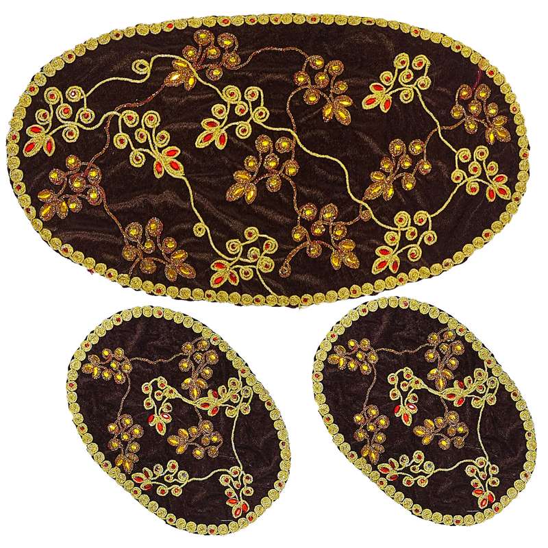 ست رومیزی سه تکه مدل نسترن کد 92