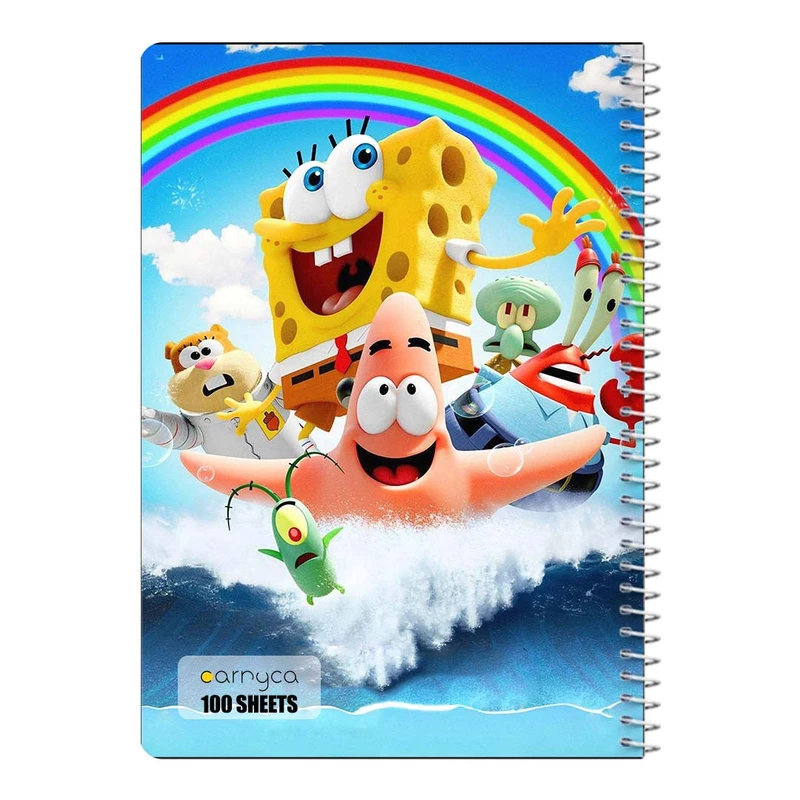 دفتر مشق 100 برگ سیمی کارنیکا طرح باب اسفنجی spong bob کد 51265