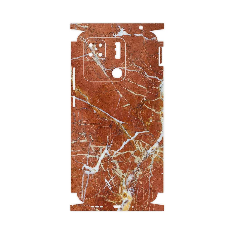 برچسب پوششی ماهوت مدل Red Marble-FullSkin مناسب برای گوشی موبایل شیائومی Redmi 10A