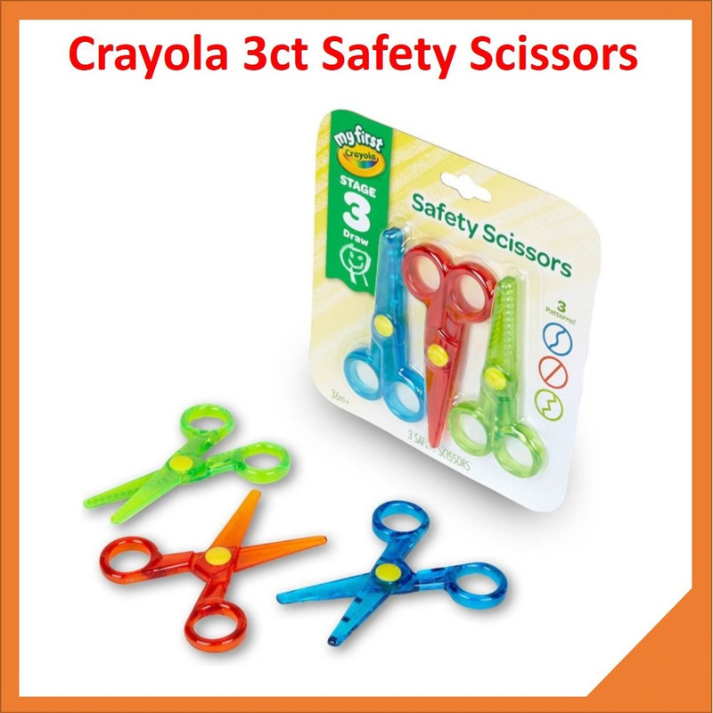 قیچی کرایولا مدل Safety Scissors کد 1458 مجموعه 3 عددی