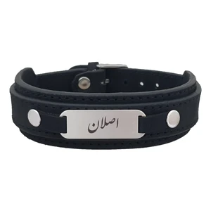 دستبند نقره مردانه ترمه ۱ مدل اصلان کد Dcsf0327