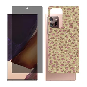 Glass Together model privacy glass screen protector suitable for Samsung Galaxy Note20 Ultra 5G mobile phone with cover sticker on the back of the phone