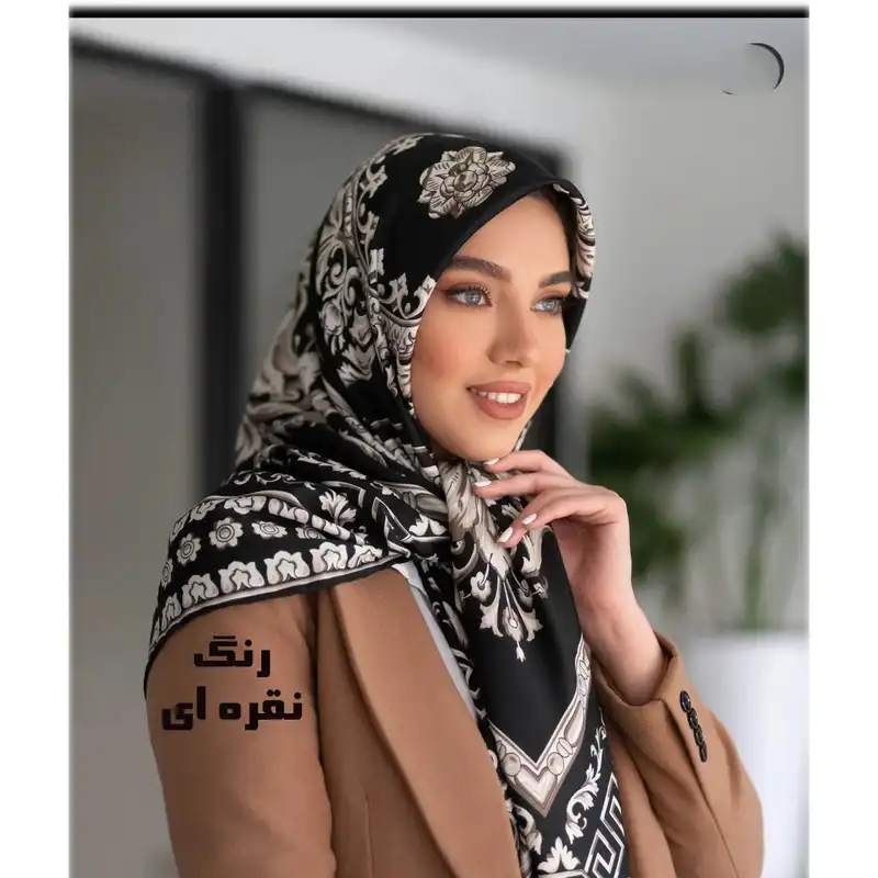 روسری زنانه مدل مجلسی ابریشم توییل دور دست دوز کد RT1
