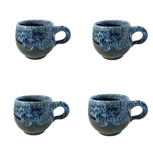 لیوان سفالی مدل لته خوری مجموعه ی چهار عددی