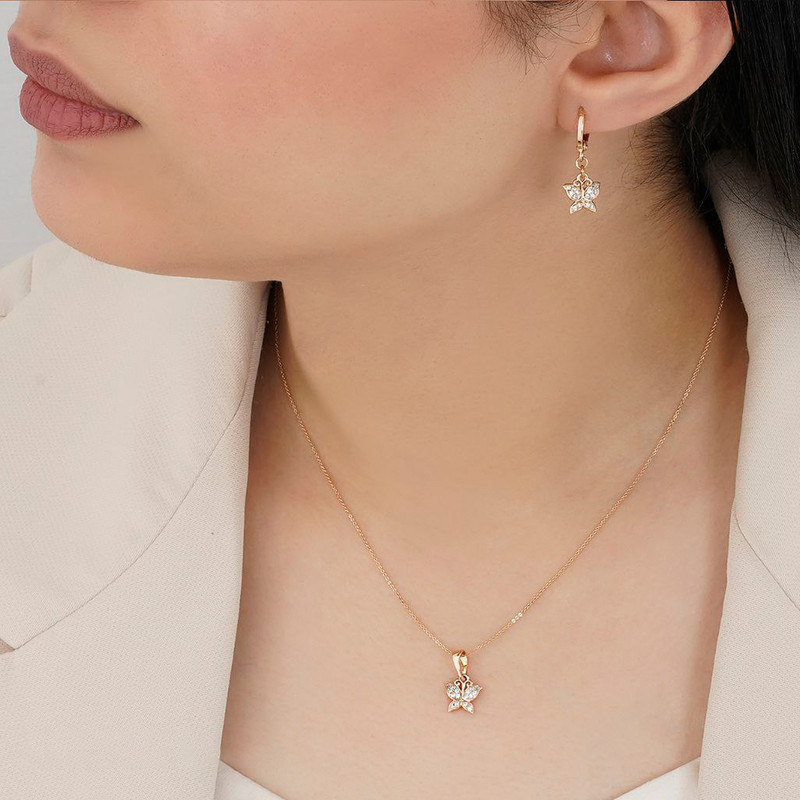 نیم ست زنانه ژوپینگ مدل پروانه کد Z124