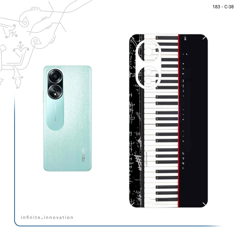 برچسب پوششی ماهوت مدل Piano_Instrument مناسب برای گوشی موبایل اپو A58 4G