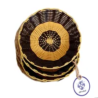 سبد حصیر بافی ارغوان سازان&nbsp;مدل افرا مجموعه 3 عددی