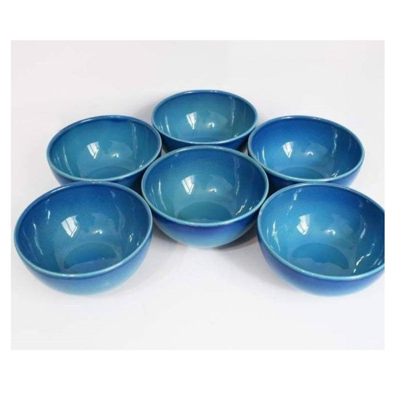 کاسه سفالی طرح سنتی مدل آبگوشت خوری مجموعه 6 عددی