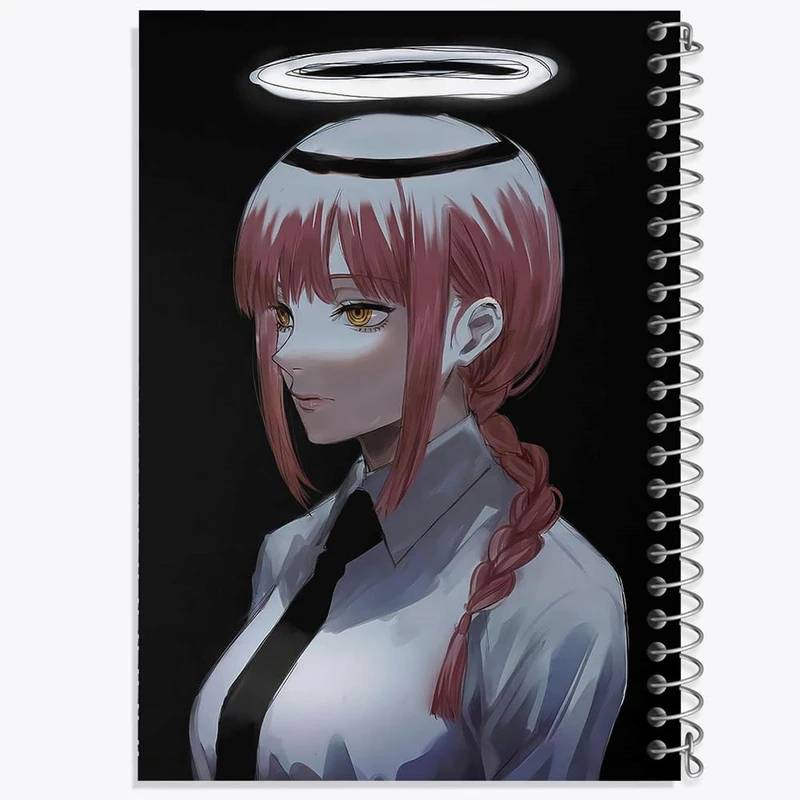 دفتر شطرنجی 50 برگ خندالو طرح ماکیما انیمه مرد اره ای Chainsaw Man کد 17978