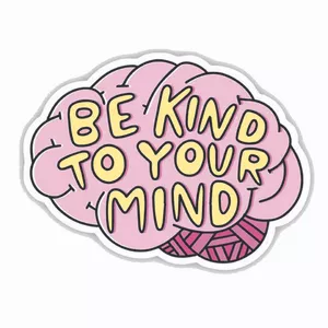 استیکر لپ تاپ مدل ذهن تو BE KIND