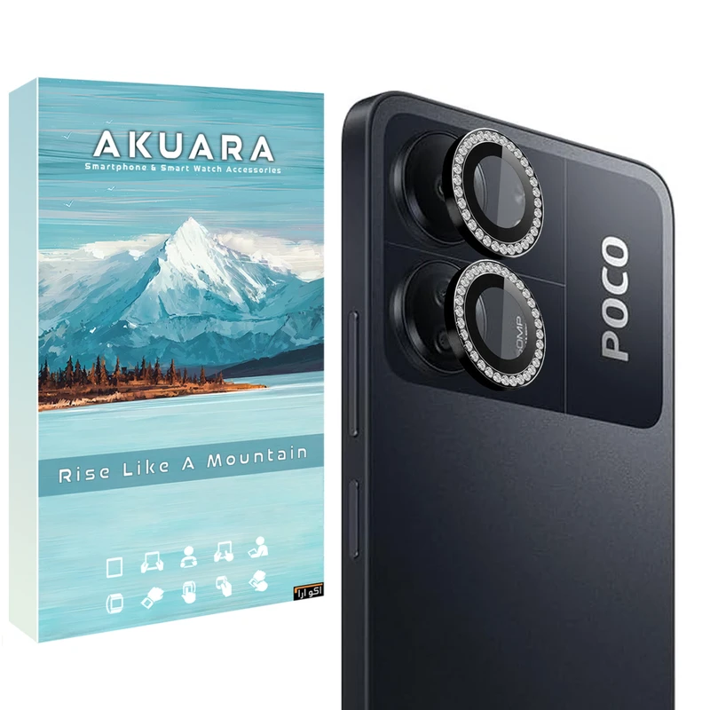 محافظ لنز دوربین رینگی آکوآرا مدل Ring Diamond STL مناسب برای گوشی موبایل شیائومی Poco C65