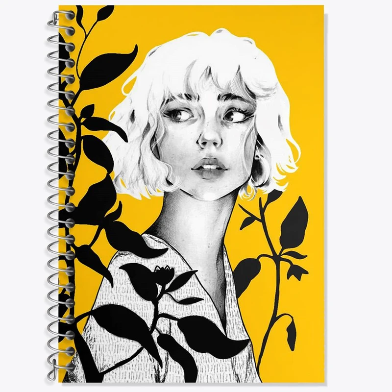 دفتر زبان 50 برگ خندالو مدل دو خط طرح دخترانه کد 25635