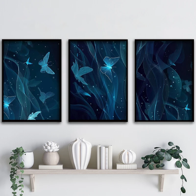 تابلو آتریسا طرح آبستره مدل ATA47 مجموعه 3 عددی 