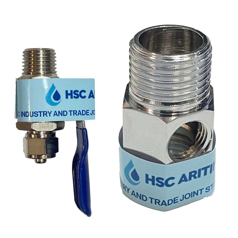 سه راهی و شیر تصفیه آب اچ اس سی اریتیم مدل 1/2-1/4