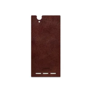 MAHOOT Natural-Leather Cover Sticker for Sony Xperia T2 Ultra