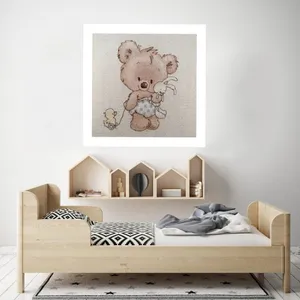 تابلو اتاق کودک طرح خرس و خرگوش مدل 003