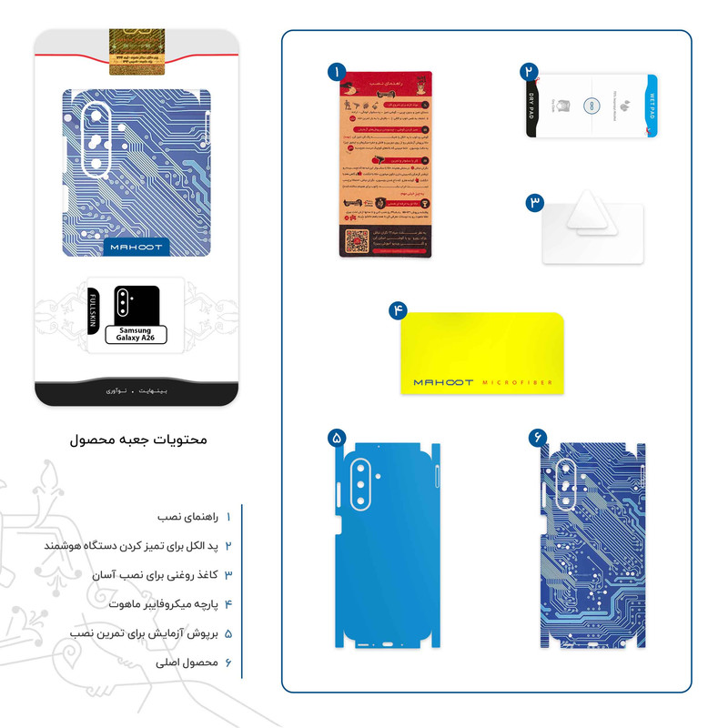برچسب پوششی ماهوت مدل Blue_Printed_Circuit_Board-FullSkin مناسب برای گوشی موبایل سامسونگ Galaxy A26