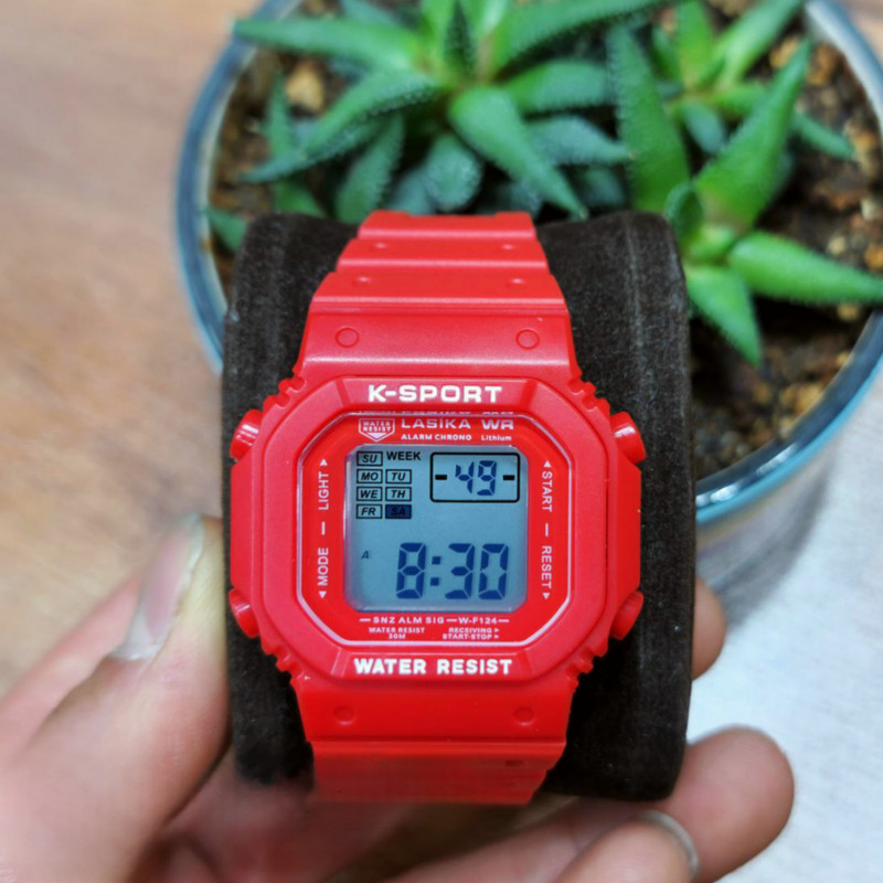ساعت مچی دیجیتال لاسیکا مدل کوارتز تک زمانه بند پیو کرنومتر دار کد ۲