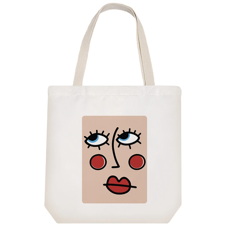 ساک خرید پارچه ای خندالو طرح چهره مدل توت بگ کد 7283