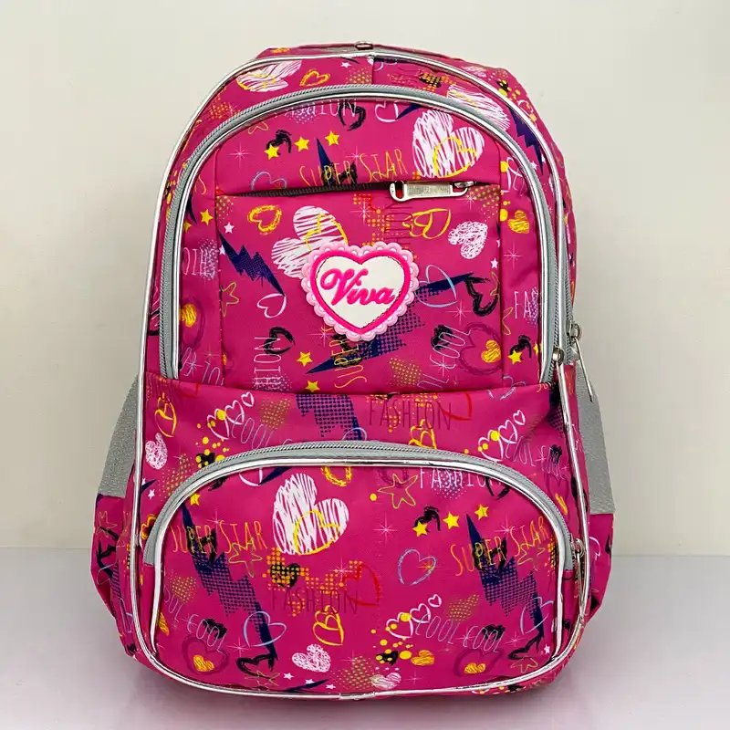 کوله پشتی مدل مدرسه طرح قلب کد 04