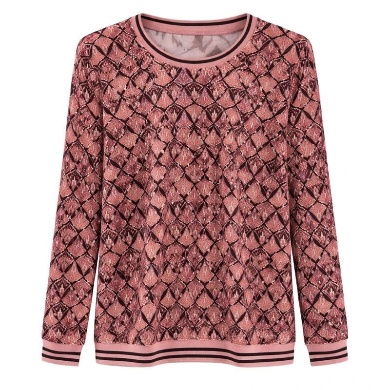 بلوز آستین بلند یقه گرد زنانه مدل MND1997