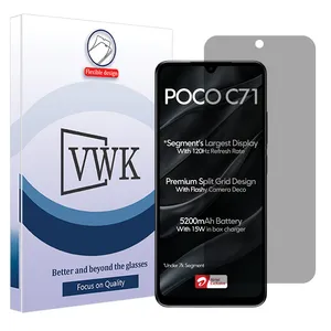 VWK Tough model privacy screen protector suitable for Xiaomi Poco C71 mobile phone
