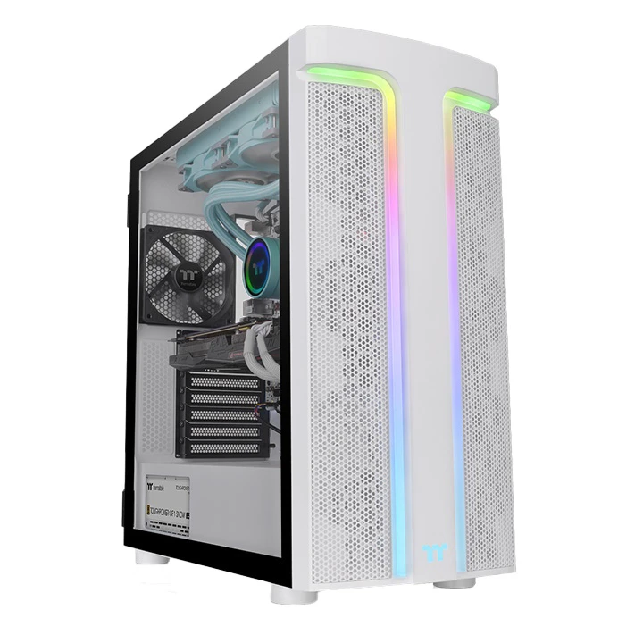 کیس کامپیوتر گیمینگ ترمالتیک مدل H590 TG ARGB Snow