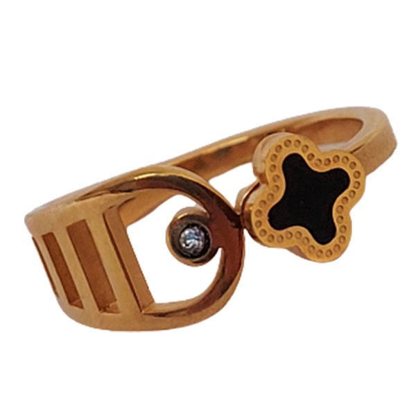 انگشتر دخترانه مدل نگین تخت