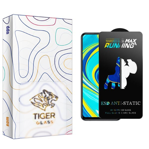 محافظ صفحه نمایش تایگر گلس مدل APL2newpkg Running Max مناسب برای گوشی موبایل شیائومی  Redmi Note 9 Pro