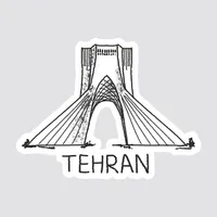 استیکر لپ تاپ پیکسل میکسل مدل تهران برج آزادی 