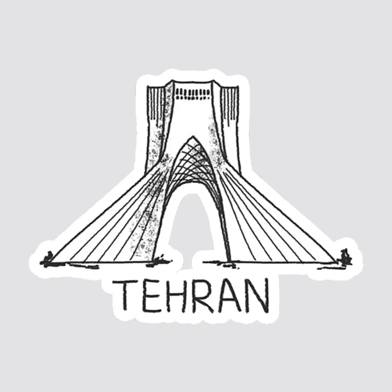 استیکر لپ تاپ پیکسل میکسل مدل تهران برج آزادی 
