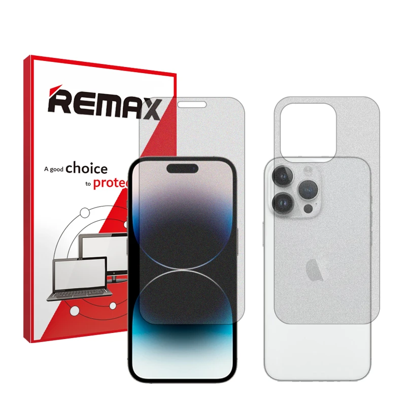 محافظ صفحه نمایش مات ریمکس مدل HyMTT مناسب برای گوشی موبایل اپل iPhone 14 Pro Max به همراه محافظ پشت گوشی