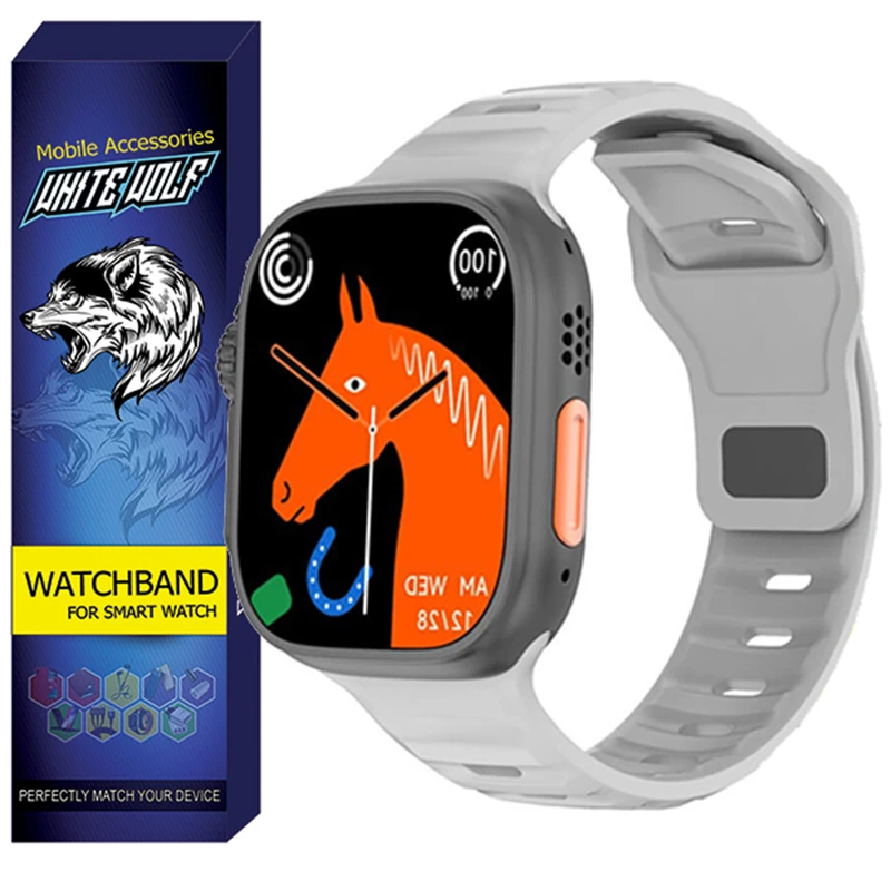 بند وایت ولف مدل WB-SIMPLE مناسب برای ساعت هوشمند T800 Ultra 49mm