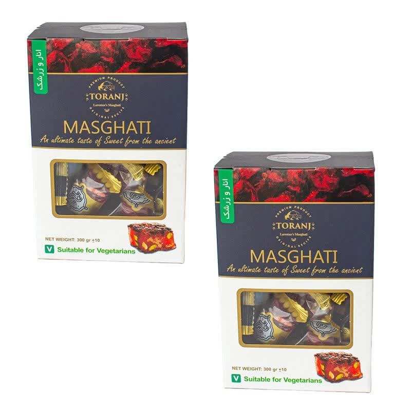 مسقطی انار و زرشک پرشین حلوا مسقطی لاری ترنج - 300 گرم مجموعه 2 عددی