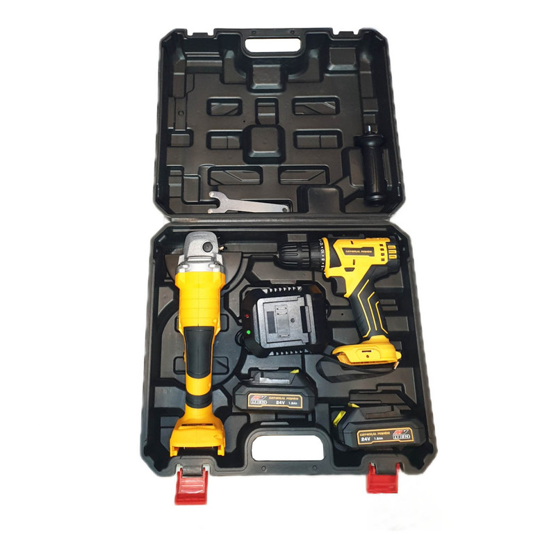 دریل و مینی فرز شارژی جنرال پاور مدل AJ-STCD-2001/STAG-2001BL