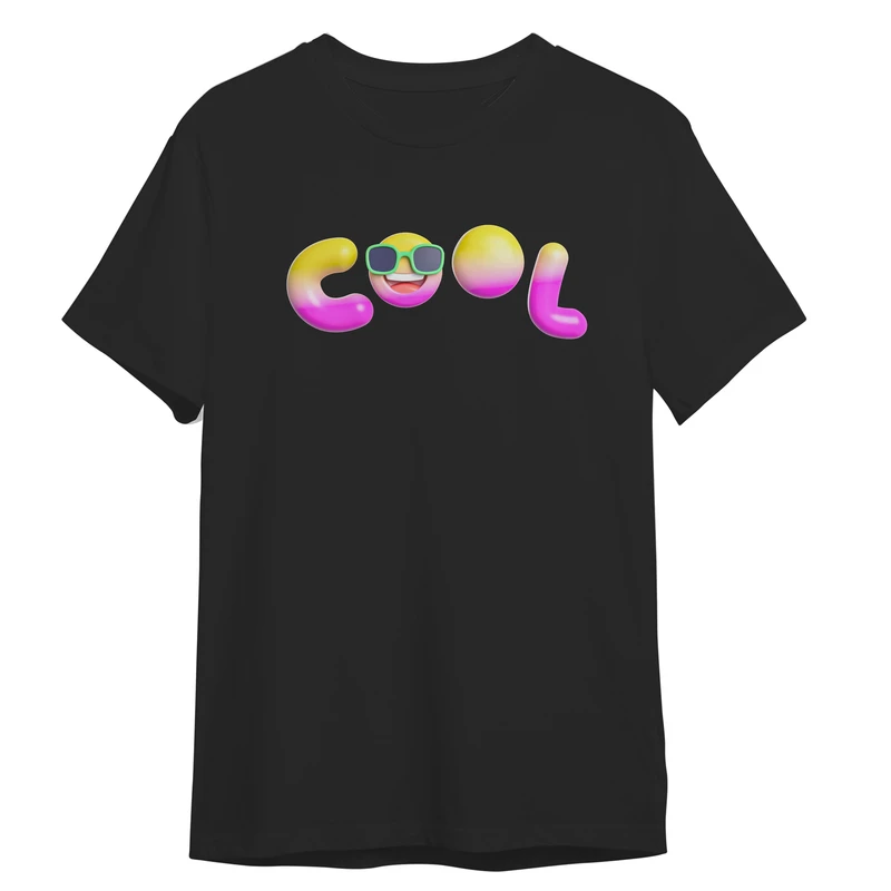 تی شرت آستین کوتاه زنانه مدل ایموجی بامزه cool کد 0432