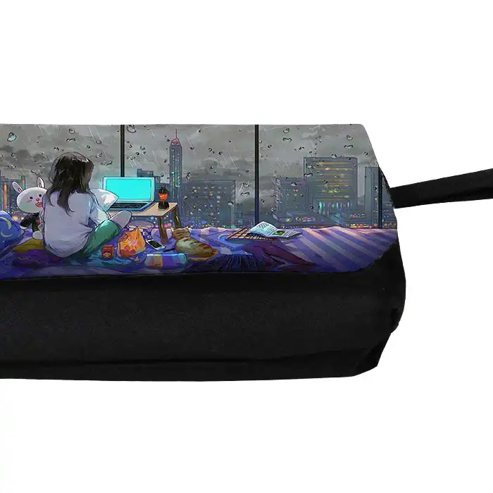 جامدادی طرح دختر انیمه ای مدل دو زیپ کد 25