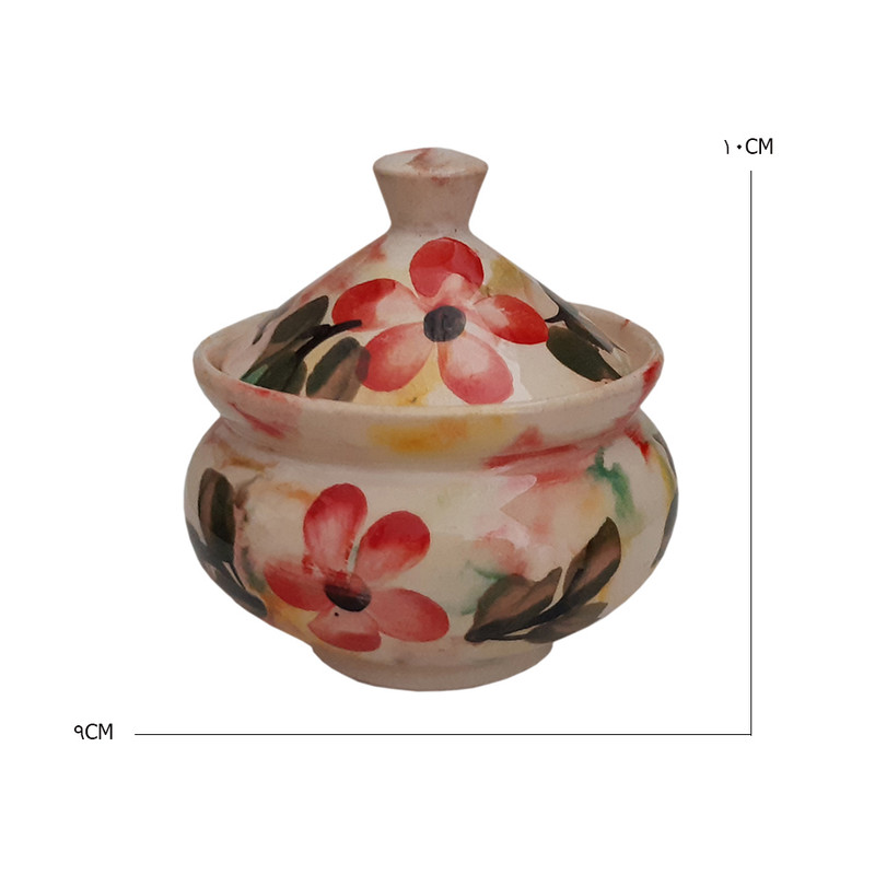 قندان سفالی مدل بهاران کد 010 بسته 2 عددی