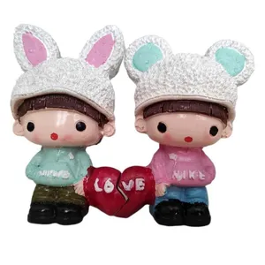 مجسمه طرح پسر و دختر خرگوشی مدل ESHG مجموعه دو عددی