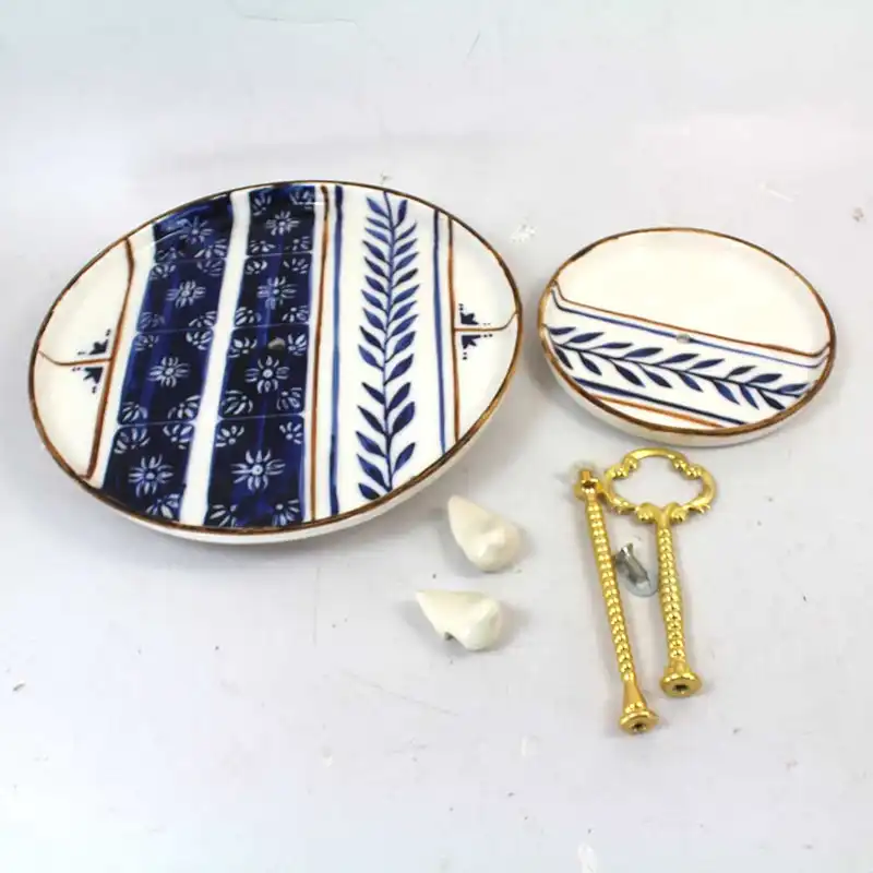 شیرینی خوری سرامیکی طرح پرنده مدل دو طبقه کد sad-26