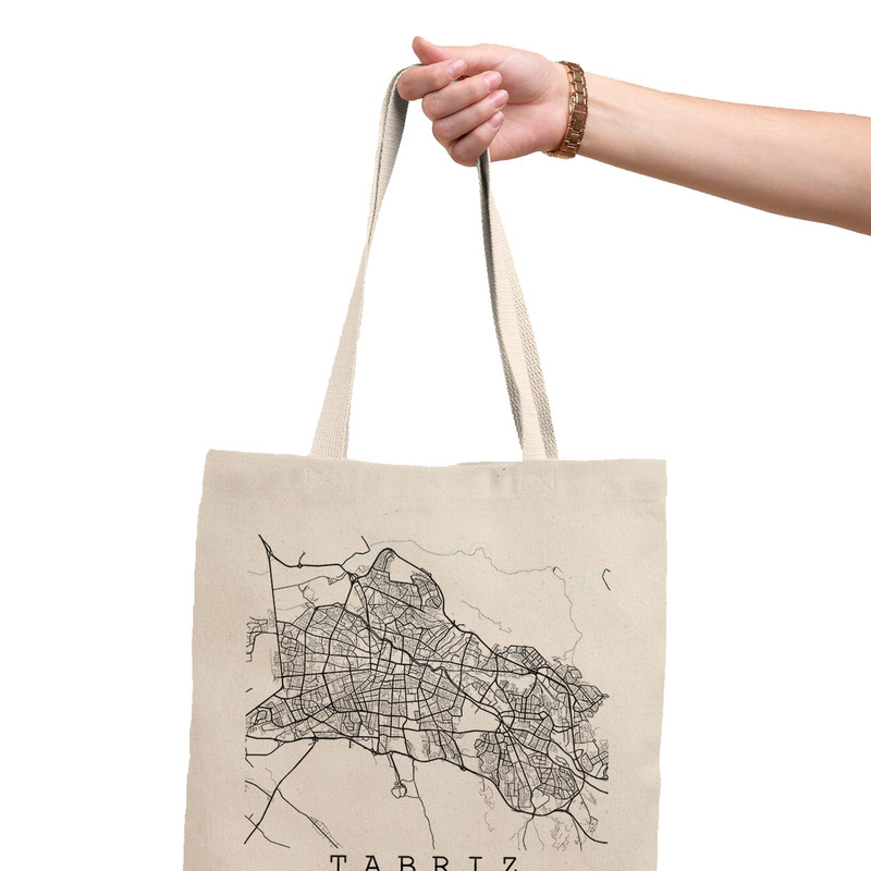 ساک خرید ترمه طراحان ایده مدل نقشه شهر تبریز کد map0500 - L