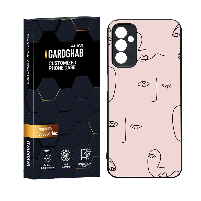 کاور گارد قاب علوی دورژله ای پشت گلس مدل ساده و مینیمال مناسب برای گوشی موبایل سامسونگ Galaxy F13