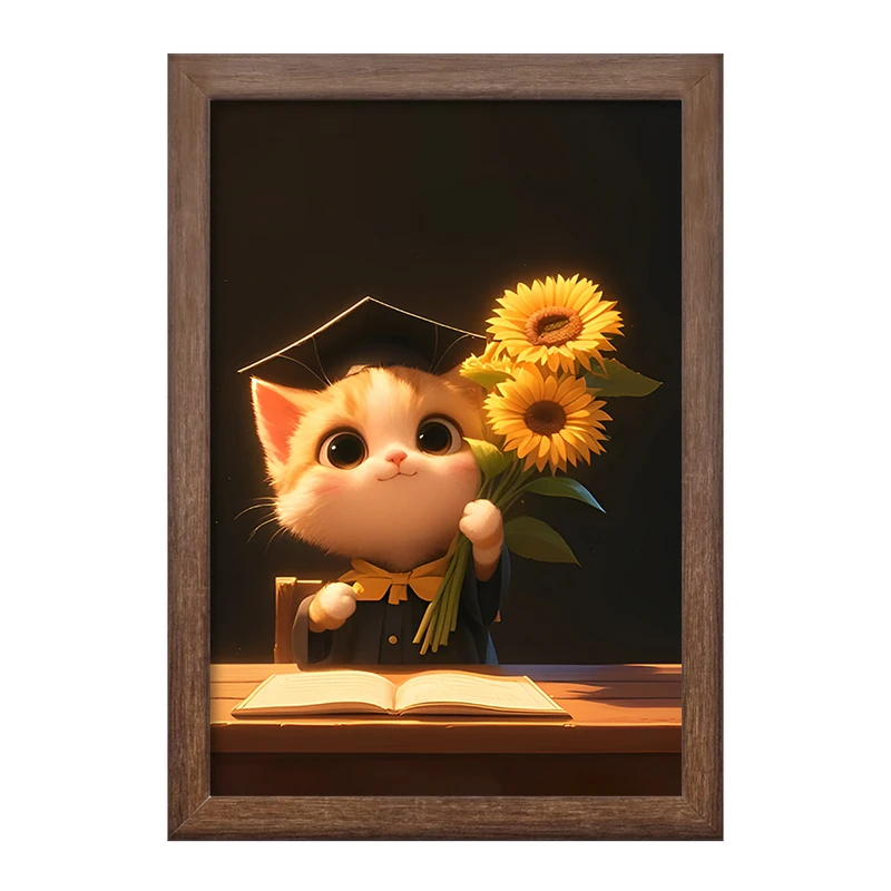 تابلو خندالو طرح گربه فارغ التحصیل کد F7257