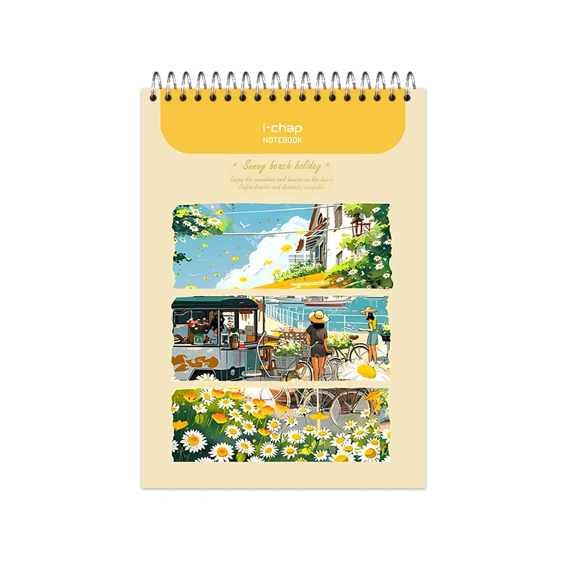 دفترچه 100 برگ آی چاپ مدل اسکچ طرح تابستان کد 132