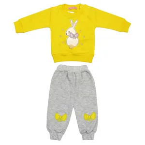 ست سویشرت آستین بلند و شلوار دخترانه مدل خرگوش