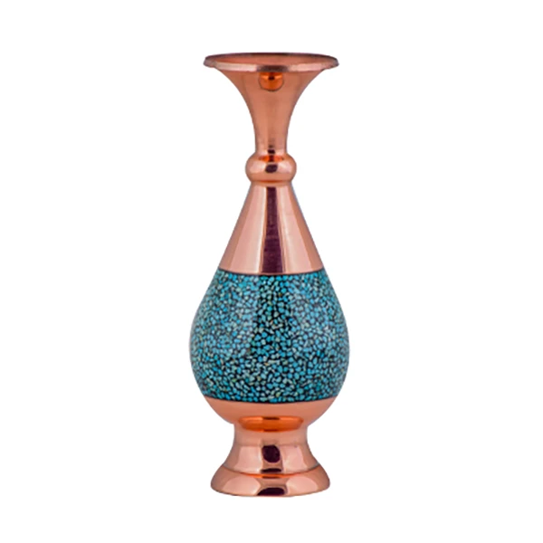 گلدان فیروزه کوبی آقاجانی مدل صراحی کد 012