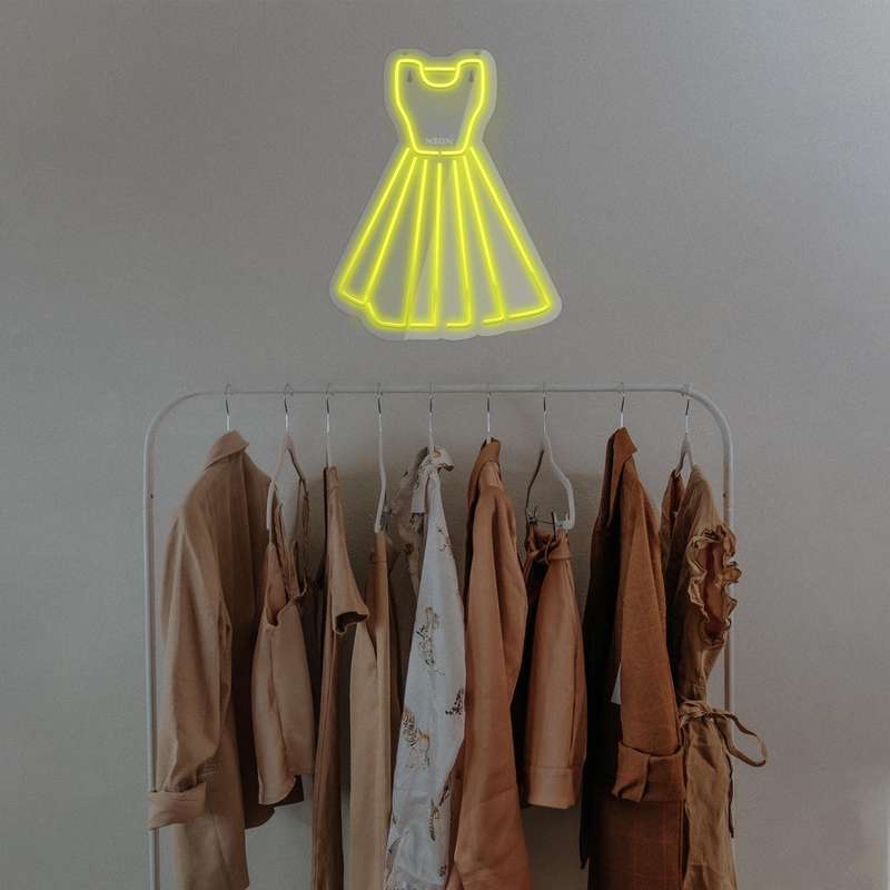چراغ دیواری نئون دیزاین طرح Women-Clothes_YL
