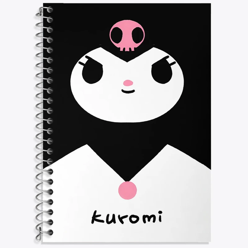 دفتر زبان 50 برگ خندالو مدل دو خط طرح کرومی (Kuromi) کد N5150